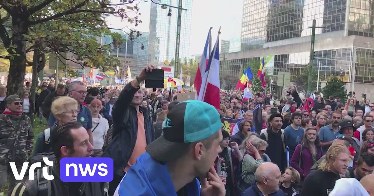 Plusieurs milliers de manifestants assistent à la manifestation "Journée de la justice" à Bruxelles