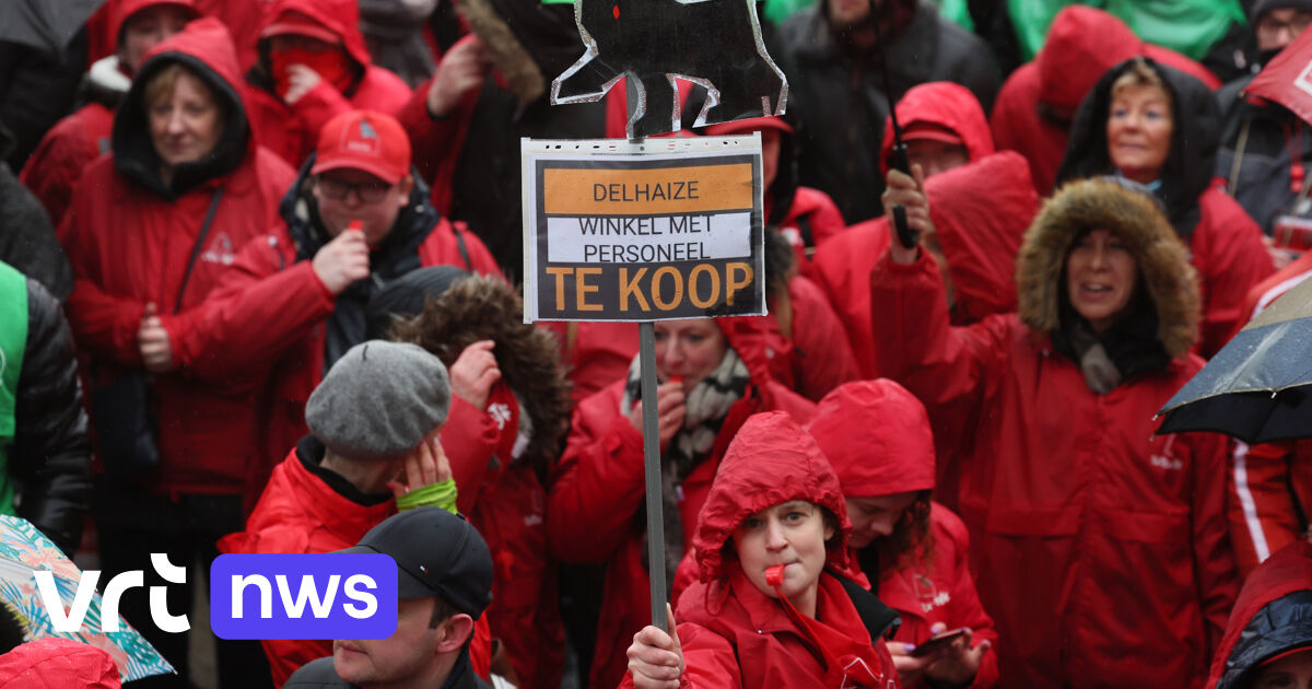 Les collaborateurs de Delhaize portent leur protestation aux Pays-Bas