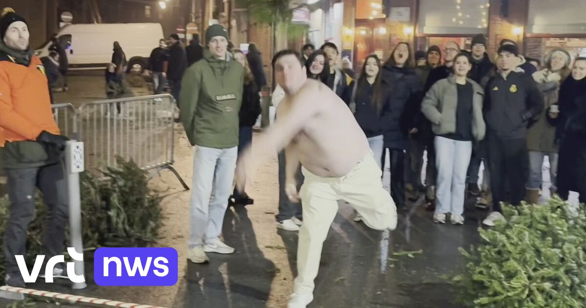 800 personnes participent au championnat belge de lancer d'arbres de Noël (VIDEO)