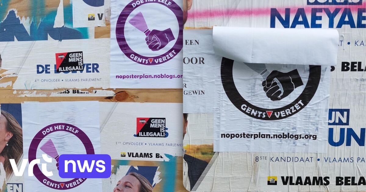 Élections 2024 : affiches du Vlaams Belang recouvertes de symboles de la résistance belge de la Seconde Guerre mondiale, suspect arrêté