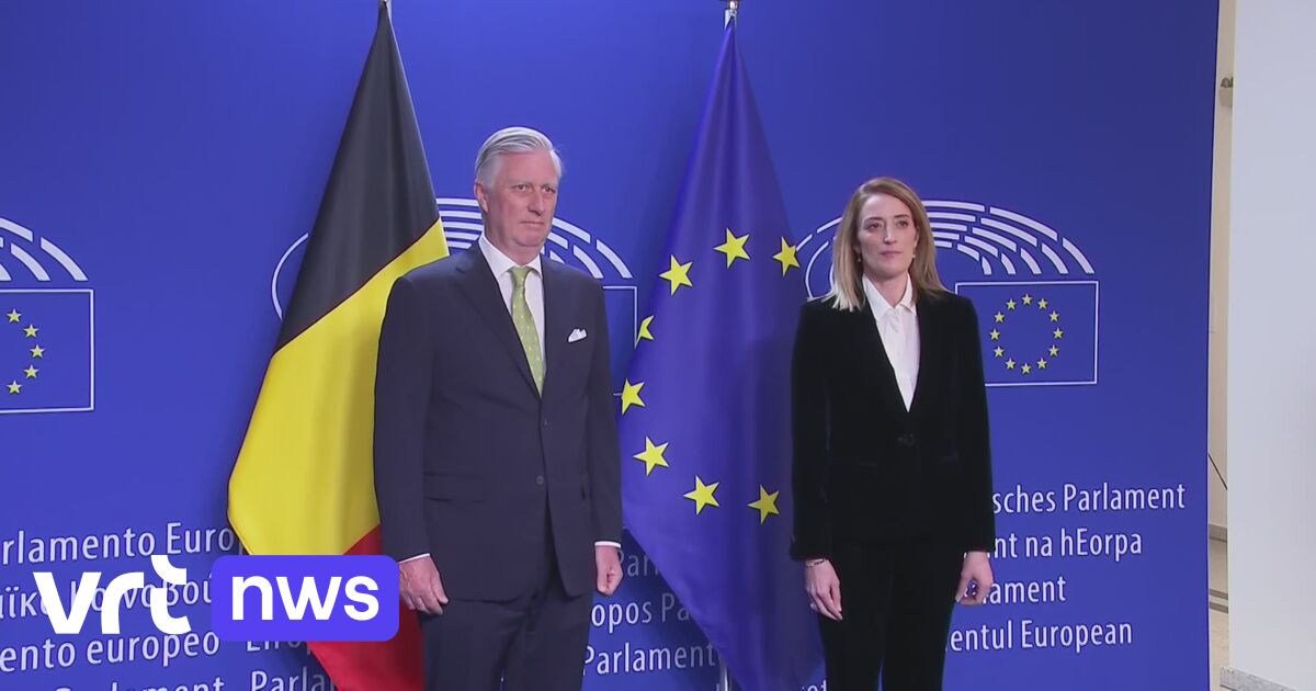 Le roi Philippe visite le Parlement européen