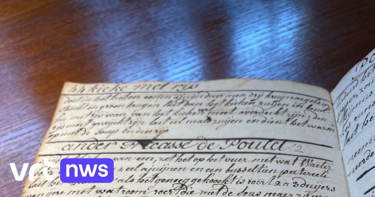 Livre de recettes manuscrites d'une gouvernante anversoise du XVIIIe siècle aux enchères