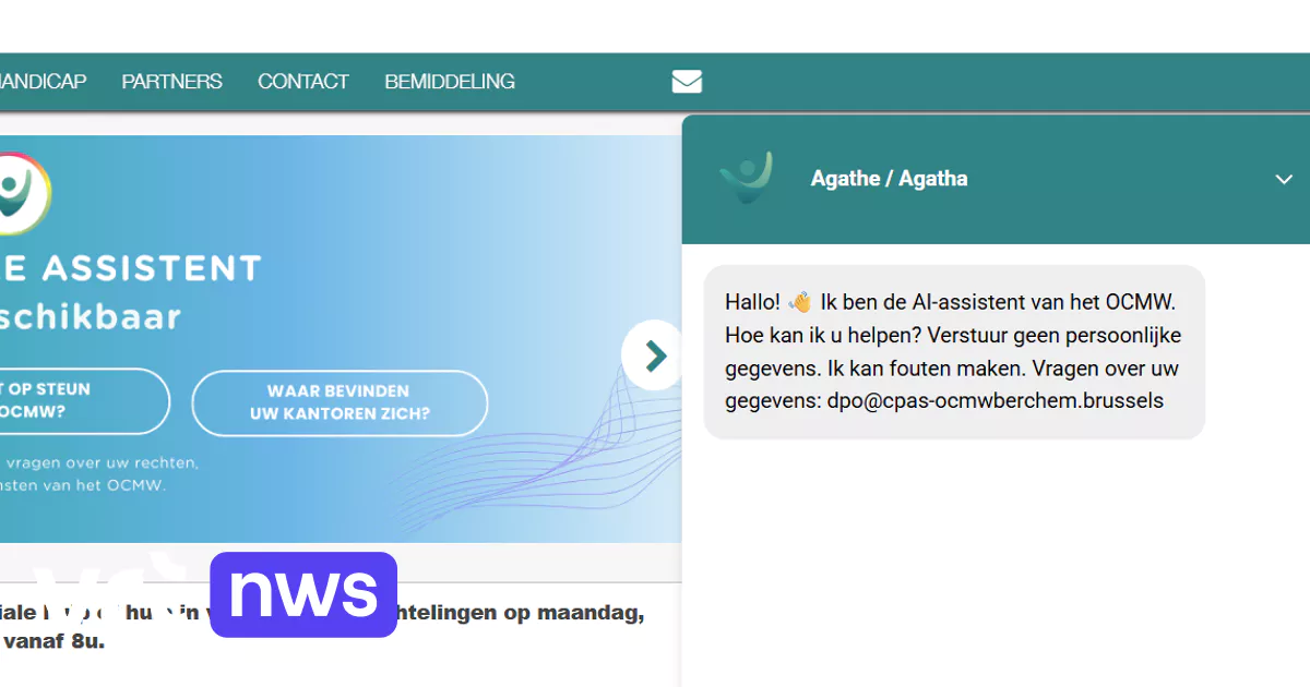 Sint-Agatha-Berchem devient le 1er service social de Belgique avec son propre chatbot