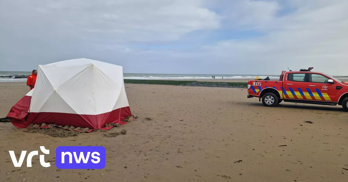 Un corps en pantalon de combinaison de plongée s'échoue sur la plage de Westende (VIDÉO)
