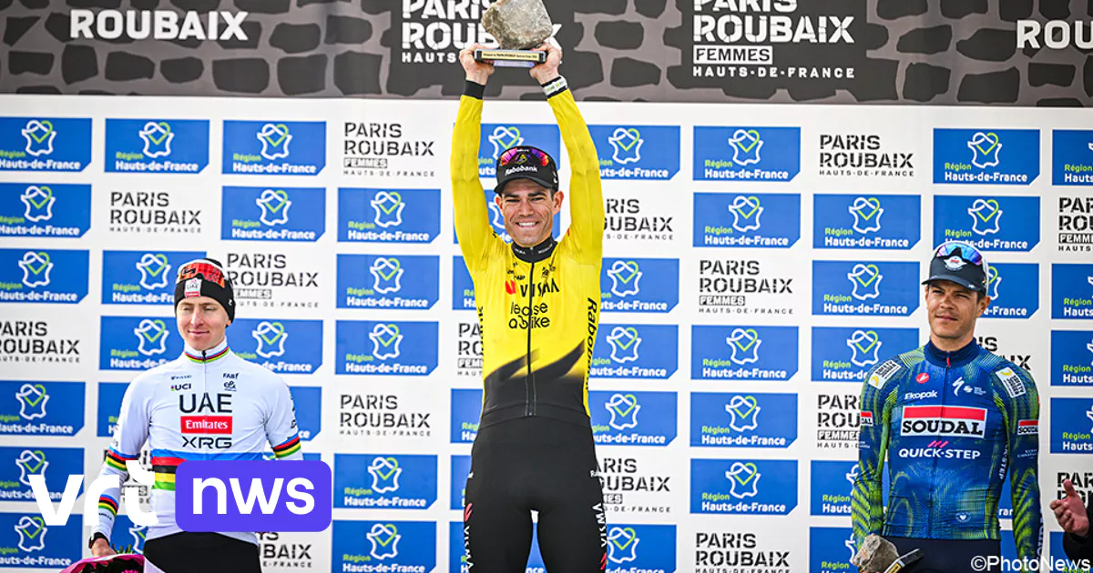 Van Aert bat Pogacar dans une finale spectaculaire pour remporter Paris-Roubaix